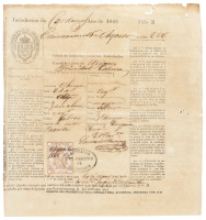 Identification document (Cedula) for a Chinese indentured servant/slave in Cuba