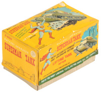 SUPERMAN Battery-Operated Tank Toy with Original Box * Linemar, 1958