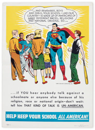 SUPERMAN "Keep Your School All-American" Pro-Tolerance Poster