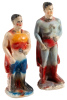 SUPERMAN Carnival Chalkware Statues * Lot of Two * 1940s