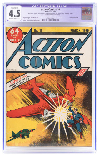 ACTION COMICS No. 10 * 3rd SUPERMAN Cover