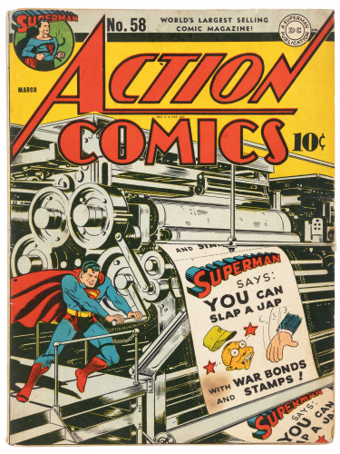 ACTION COMICS No. 58 * "Slap a Jap" Cover