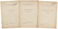 Three inscribed presentation copies of offprints on articles about Jupiter by Willem de Sitter