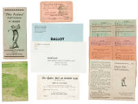 Scorecards and other ephemera from San Francisco Bay area Golf Clubs, etc.