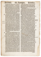 Five leaves from the 1540 Great Bible with text from the Book of Kings