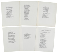 Seven original typescript poems by Thom Gunn