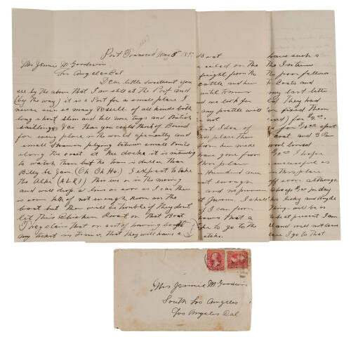 Autograph Letter Signed - 1897 Los Angeles Gold-Seeker en route to the Klondike