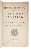 The Annual Register, Or a View of the History, Politics, and Literature, for the Year 1770
