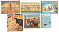 Six Circus-themed books, largely cut-out books