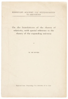 On the Foundations of the Theory of Relativity, with Special Reference to the Theory of the Expanding Universe