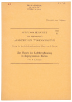 Zur Theorie der Lichtfortpflanzung in dispergierenden Medien