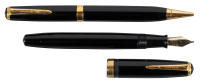PARKER: Duofold Black Button-Filler Fountain Pen and Propelling Pencil Set, Single Band