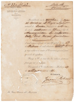Death certificate for a Chinese slave who died of tuberculosis
