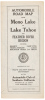 Automobile Road Map from Mono Lake to Lake Tahoe and Feather River Region, Showing Resorts, Camp Sites, Fishing Streams, Lakes, Mountain Peaks, and Trails - 2