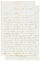 Letter from wounded Union officer, a McClellan Democrat
