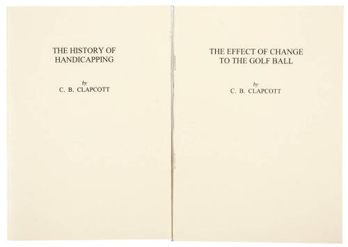 Two limited edition facsimiles of works by C.B. Clapcott