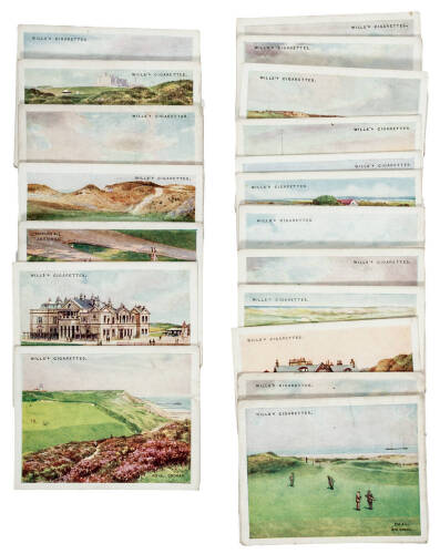 Complete set of the numbered 25 of the Will&rsquo;s Cigarettes Golfing series of views of courses