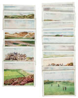 Complete set of the numbered 25 of the Will’s Cigarettes Golfing series of views of courses