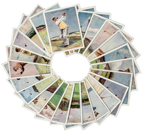 Complete set of the numbered 25 of the Will&rsquo;s Cigarettes Golfing series of golfers