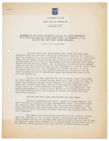 Statement by the Prime Minister of Israel, Mr. David Ben Gurion, in a Broadcast over the Israel State Radio, on October 19, 1953, dealing with Recent Border Incidents