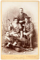 Cabinet card photograph of Captain George Molesworth and his three sons, Reginald, George and Arthur