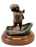"Rotten Luck" - bronze sculpture of a golfer