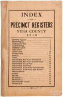 Index to Precinct Registers, Yuba County, 1910 (wrapper title)