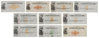 Ten engraved bank checks from the Banking House of L.H. Hershfield & Bro.