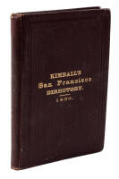 The San Francisco City Directory...September 1, 1850