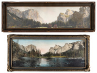Two early twentieth-century hand-colored photographs of Yosemite