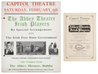 The Abbey Theatre Irish Players broadside and program