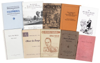 A potpourri of pamphlets, brochures and keepsakes on California history and books