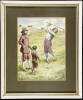 Golf in Olden Time - frame hand-colored print - 2