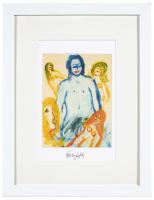 Lithograph signed by Lawrence Ferlinghetti