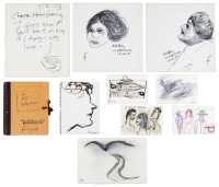 A collection of original art by Lawrence Ferlinghetti