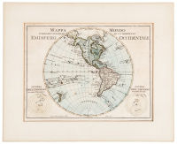 Mappa Mondo Tagliato sul Piano di un Meridiano. Emisfero Occidentale