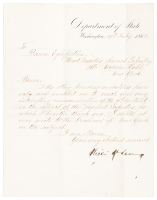 Autograph letter signed by Lincoln's Secretary of State to the German noble who served in the Civil War