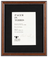 Program for Pacem in Terris, Encyclical Letter of His Holiness Pope John XXIII