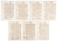 Manuscript investigation into the drowning of two Chinese settlers on board a Portuguese frigate with signatures of Chinese witnesses