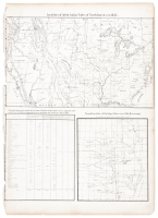 Two maps and a chart on one sheet relating to Indian tribes in the United States