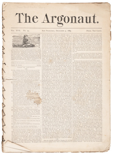 The Argonaut - 5 issues comprising Vol. XVII Nos. 23-26 and Vol. XVIII No. 1