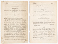 Two printed documents regarding the early governance of Oregon Territory