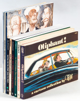 Nine cartoon books by Pat Oliphant