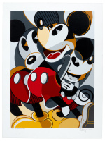 Silk screen print of Mickey Mouse