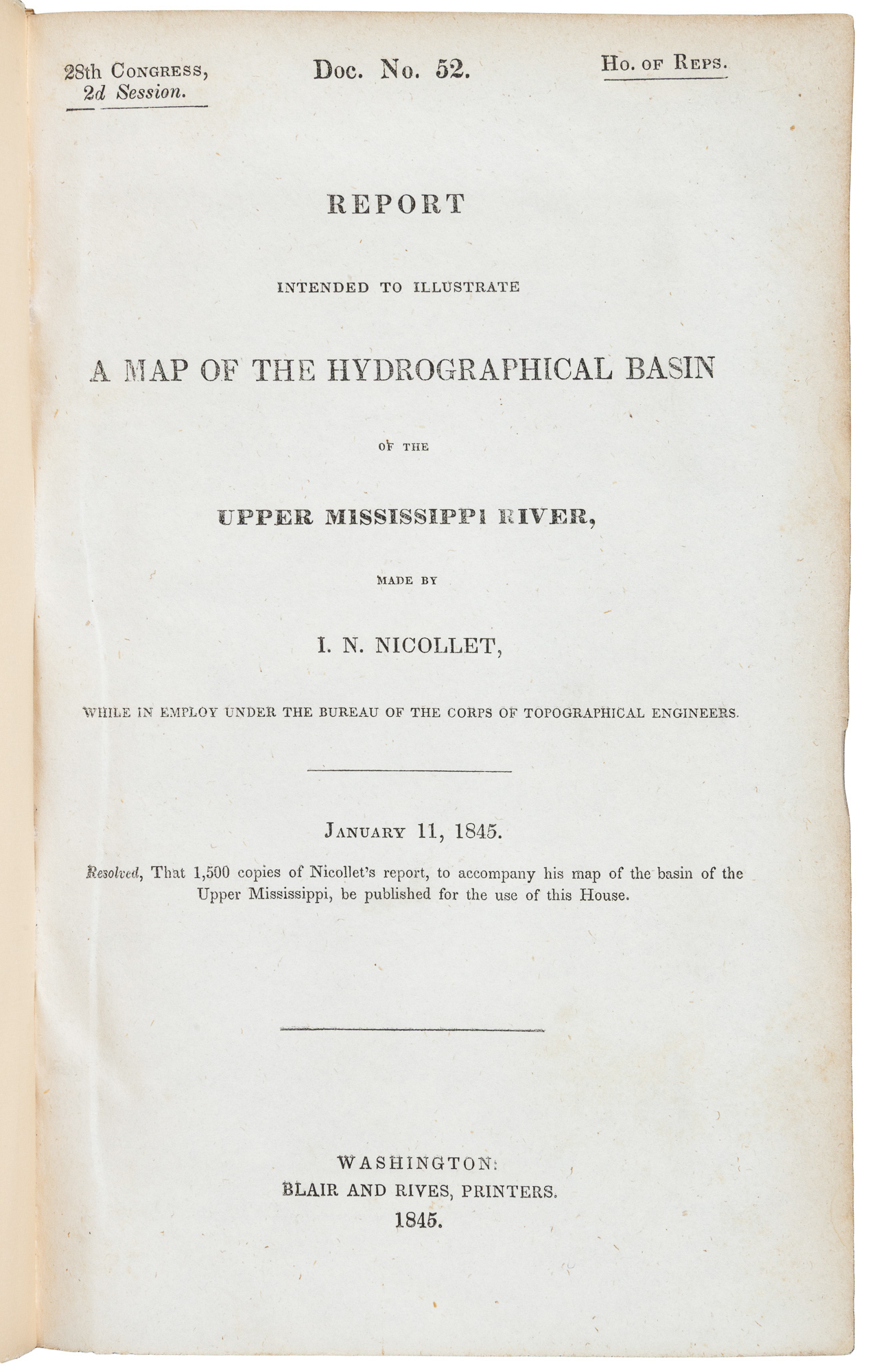 Report Intended to Illustrate a Map of the Hydrographical Basin of the ...