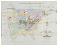 Carte G&eacute;ologique des Etats-Unis et des Possessions Britaniques de l'Am&eacute;riques du Nord d'apr&egrave;s Jules Marcou