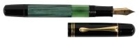 PELIKAN: No. 100N Black and Green Fountain Pen, "GUNTHER WAGNER" Imprint