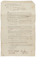 Notice of sheriff's office seizing property including slaves