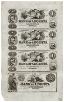 Bank of Augusta uncut sheet