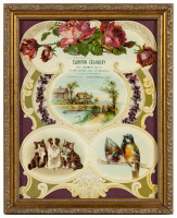 Large die-cut advertising Elkhorn Creamery in Santa Barbara, California